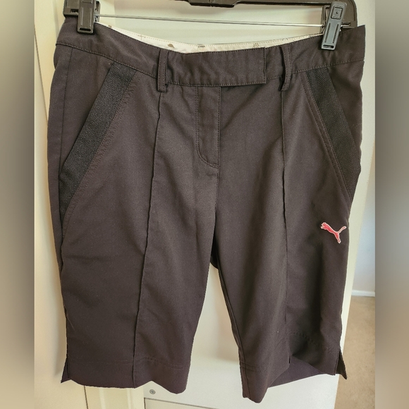Puma Pants - PUMA Women's USP DRY Long Above The Knee Shorts Black‎ Size 2
